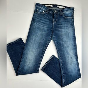 Pilcro & The letterpress Parallel Sz28 boot cut medium wash mid rise jeans denim